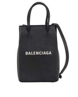 XXS Shopping Tote, Leather, Black, 5680, 3*